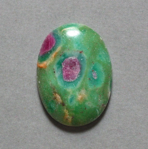 10% Off Summer Sale RUBY in FUCHSITE cabochon 22X30mm oval dome designer cab