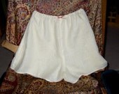 Ladies Boxer shorts Handkerchief LINEN lingerie tap pants Champagne white sleepwear from MyGypsyCottage on Etsy