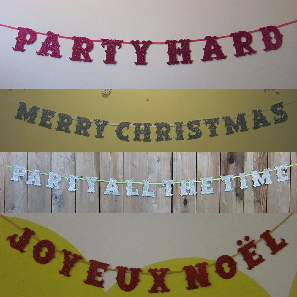 Custom Fancy Glitter Banner, New Colours Available