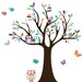 Vinyl Wall Decal Stickers Owl Tree Set Nursery Girls Baby