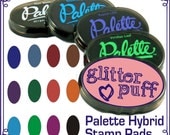 Palette Hybrid Rubber Stamp Pad - Glossy Paper, Non-Pourous Surfaces, Weather Resistant, Wedding Favor Ink Pad