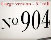 Large Custom house numbers vinyl decal for front door
