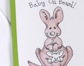 Kangaroo Baby Shower Card