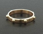 14k Gold Stud Stacking Ring