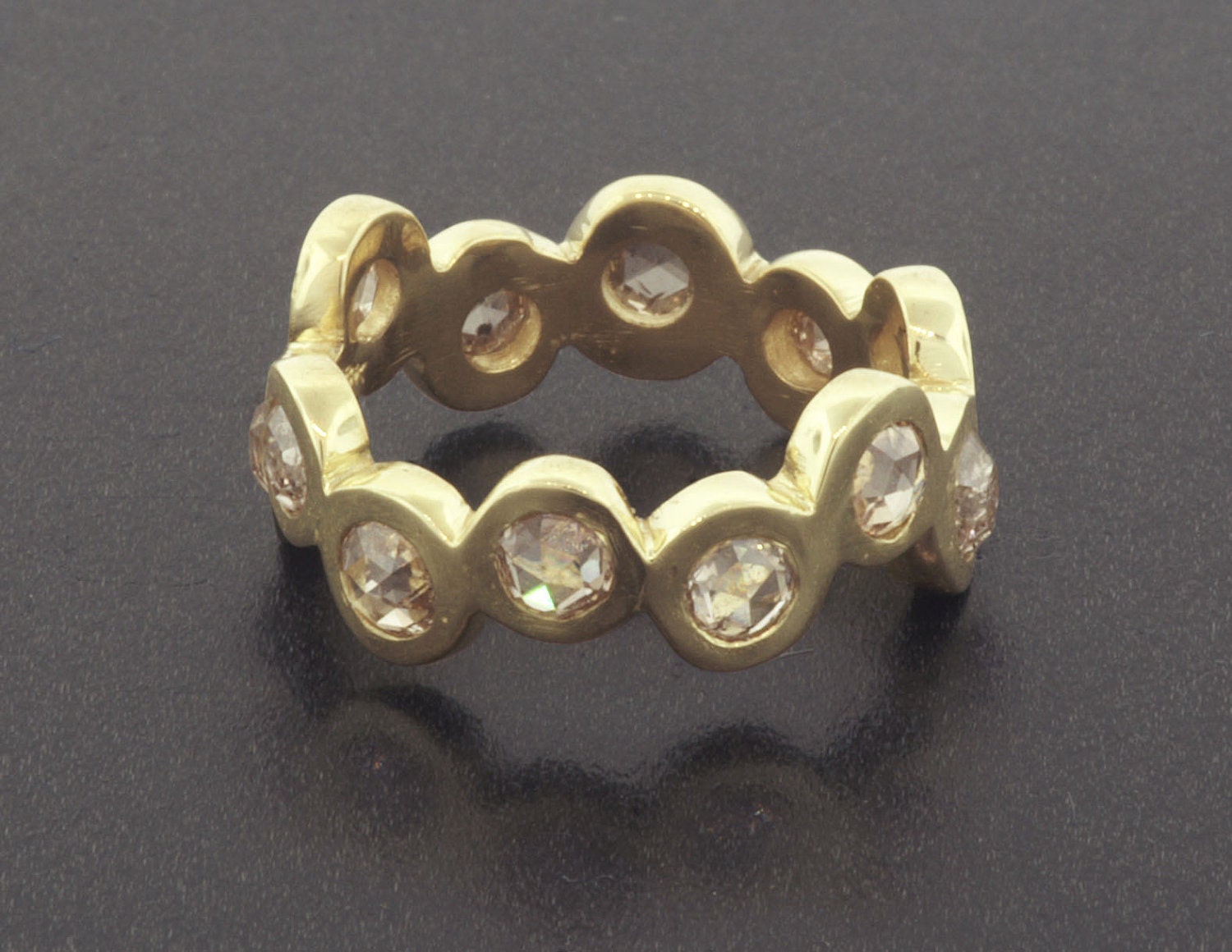Rose Cut Diamond Eternity Band