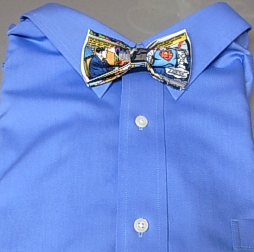 Superman Comic Clip on Bow Tie