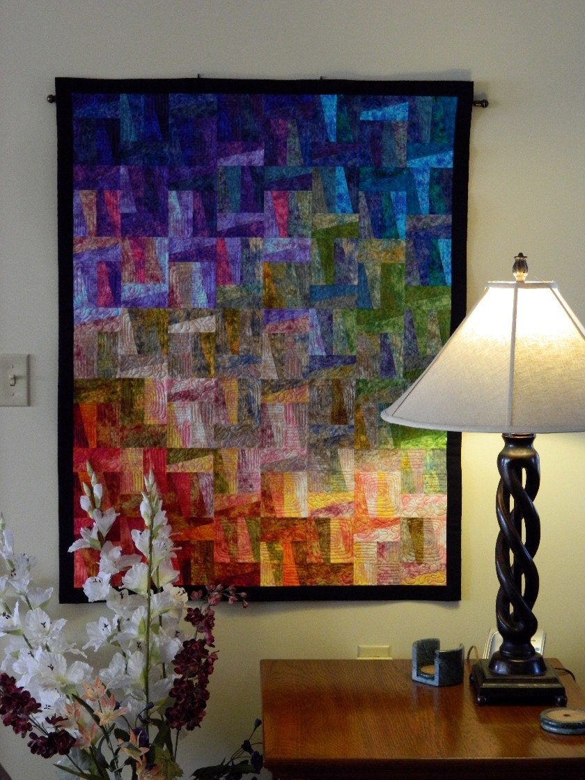 Go With the Flow a Quilted Wall Hanging Color Study