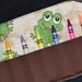 Tan Frogs Crayon Roll Party Favor - Frog Birthday Party - Boys Party Favors - Crayon Holder - Crayon Keeper