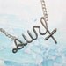 Surf Necklace - Wire Written Word Jewelry - Gift for a Surfer Girl