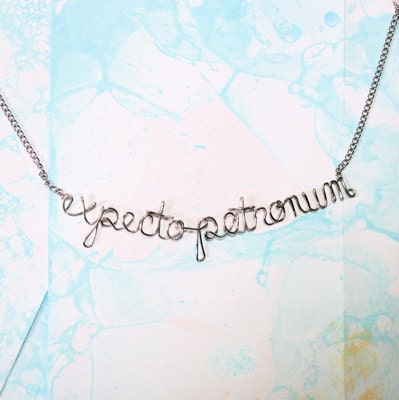 Memorial Day Weekend Sale Expecto Patronum Harry Potter Spell Necklace
