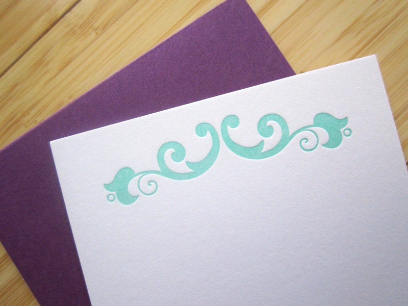 Flourish Teal - Set of 5