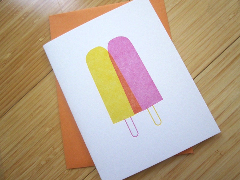 Double Popsicle Pink and Yellow