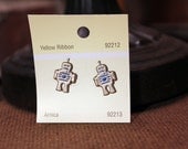 Robot post earrings