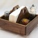 Lazy Susan, Kitchen Caddy, Napkin Holder, Smart Home Organizer, Walnut wood, 9 inches