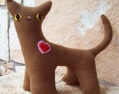 Light Brown Fleece kitty cat plush