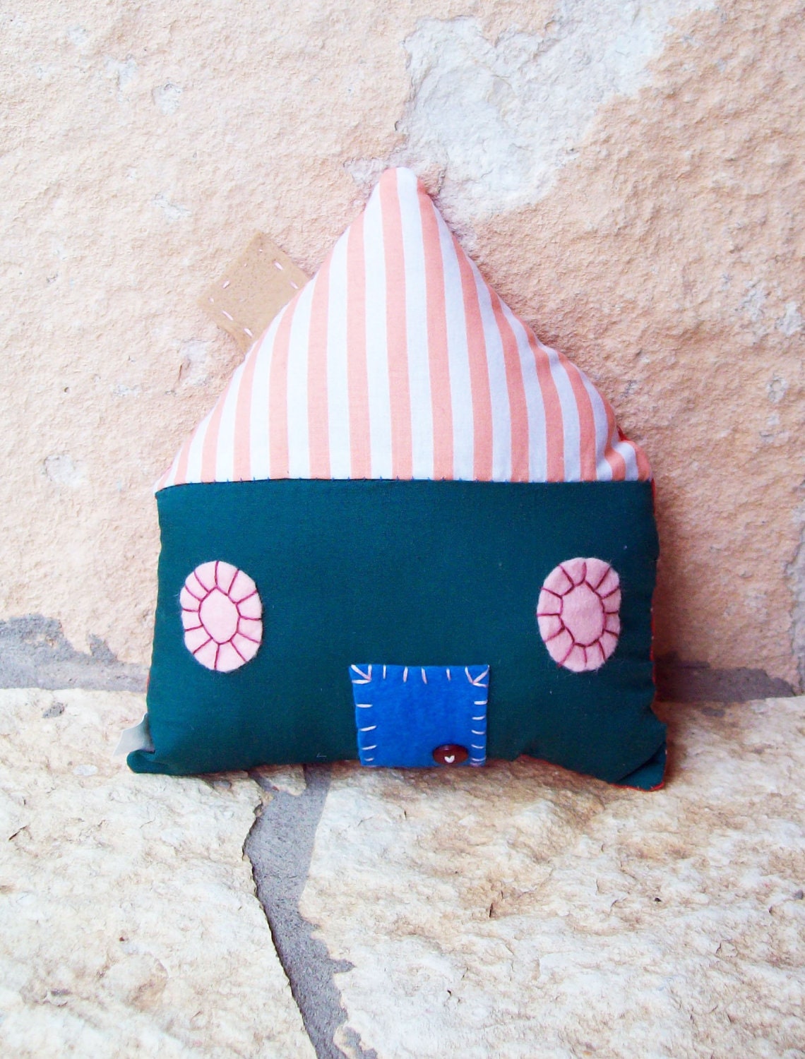 Cute plush house pillow small
