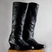 1970's black leather boots 8