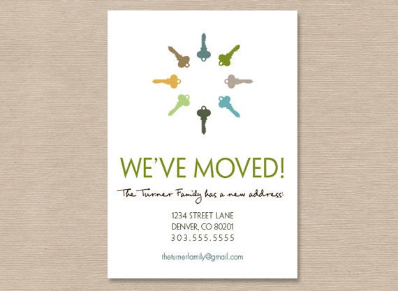 Printable Moving Announcements