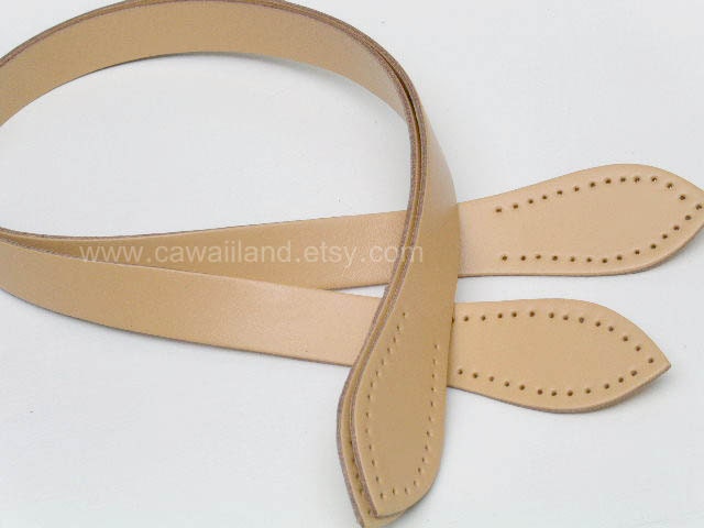 26.5 inch / 1 pair of LIGHT BROWN  Leather Handbag Handle for bag purse Supply