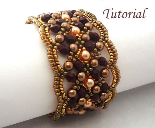 Tutorial Maroon Bracelet - Instant download PDF