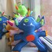 Tooth fairy blue monster pocket pillow