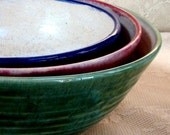 Bowls, Serving Bowl set, Nesting Bowls, set of 3 nesting bowls