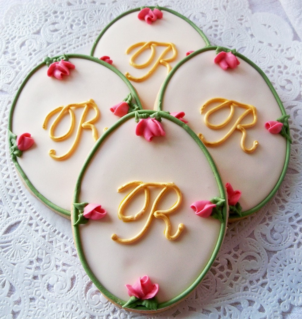 Monogrammed Cottage Rose