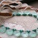 Elegant Romantic Necklace / Aqua Chalcedony Necklace / Velvet Lace Necklace / Turquoise Necklace