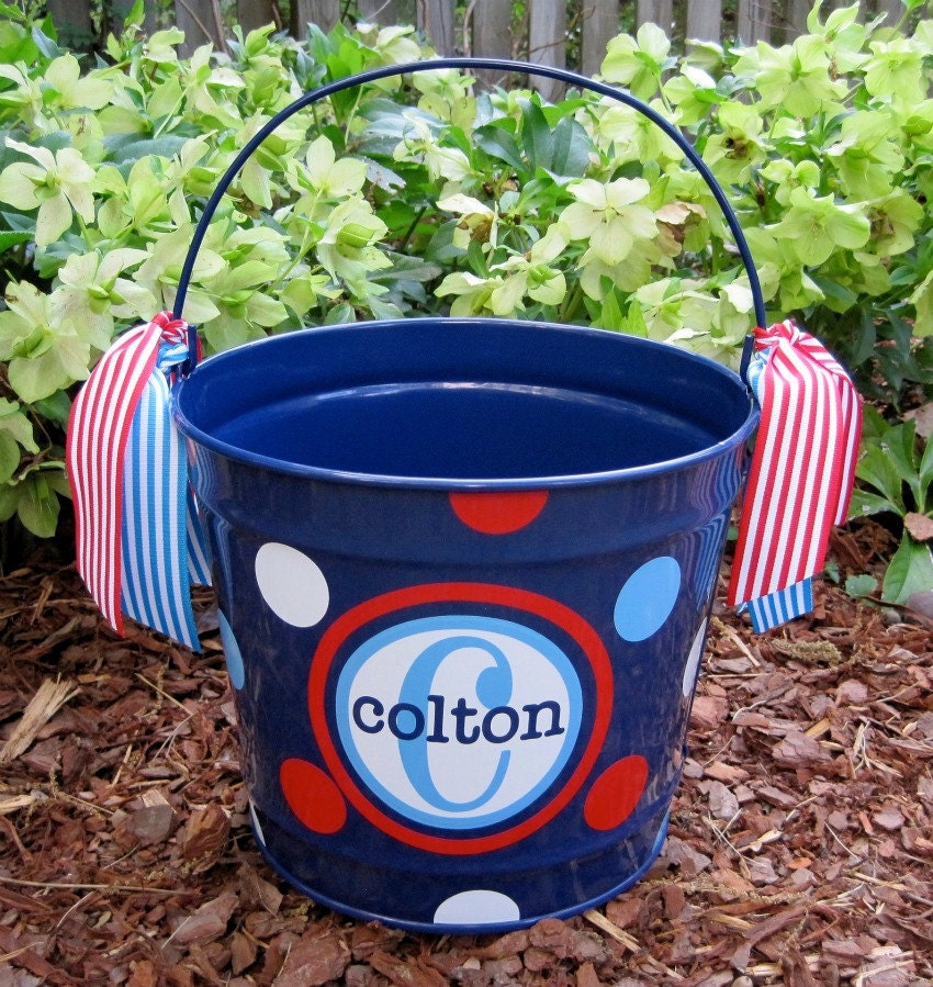 Personalized Easter Bucket 10 QT assorted colors