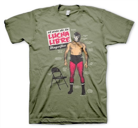Lucha Libre funny vintage inspired wrestling t-shirt on s, m, l, xl