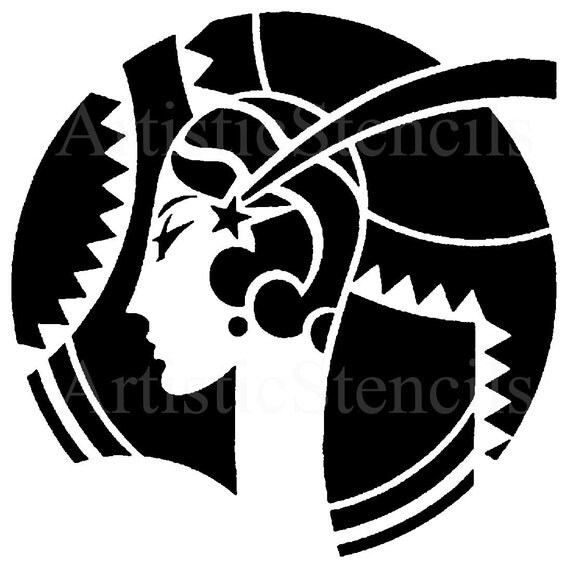 STENCIL Art Deco Woman by ArtisticStencils on Etsy