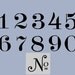 STENCIL Old Typeface 4 inch Numbers Set Plus No Stencil