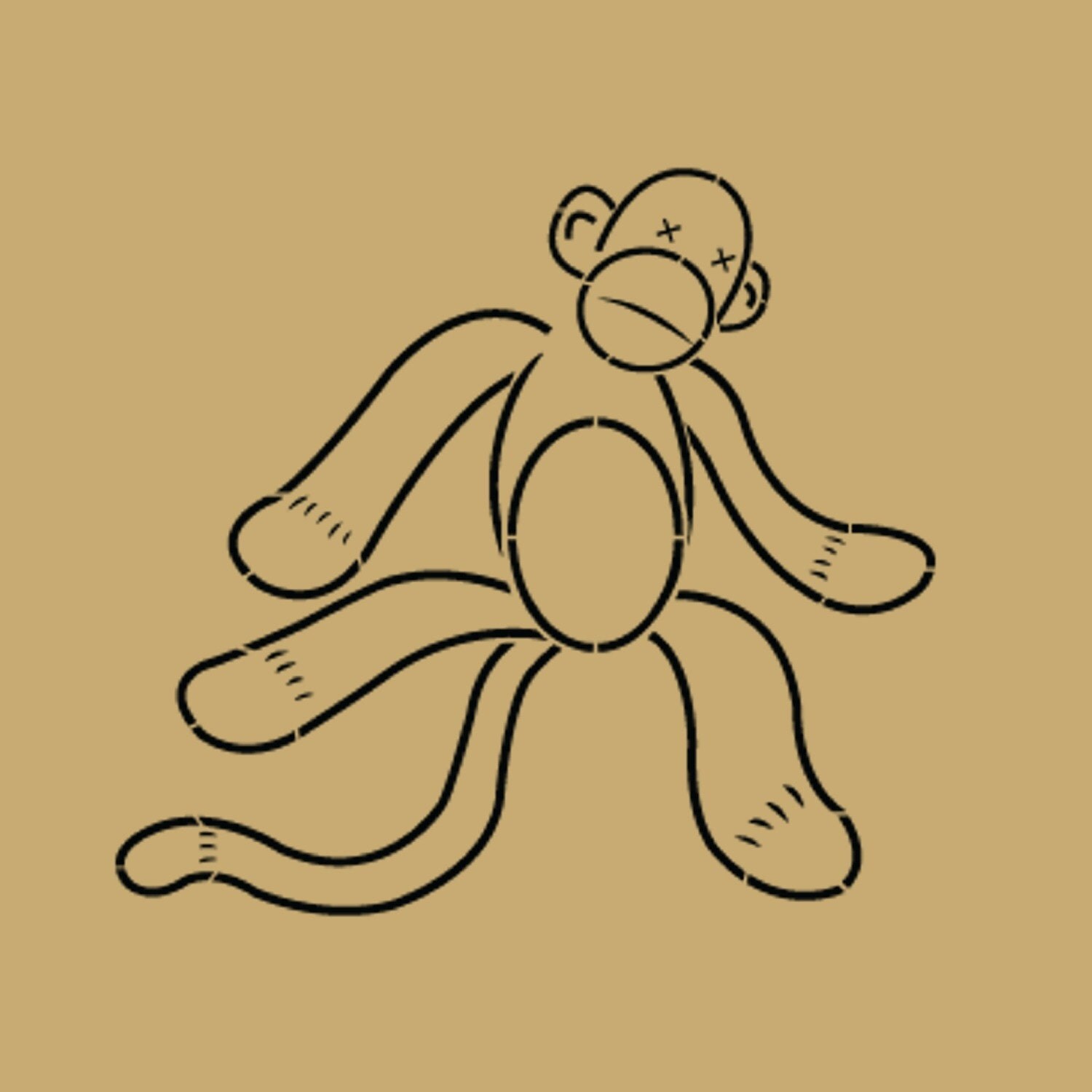 Monkey Stencil | Stencil decor, Stencils, Pluto the dog