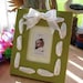 Picture Frame Laced Ribbon for 5x7 Photo - Olive / White