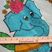 Vintage Animal Fabric Groovy CUTE MOD Cartoon Jungle Zoo Twin Flat Bed Sheet