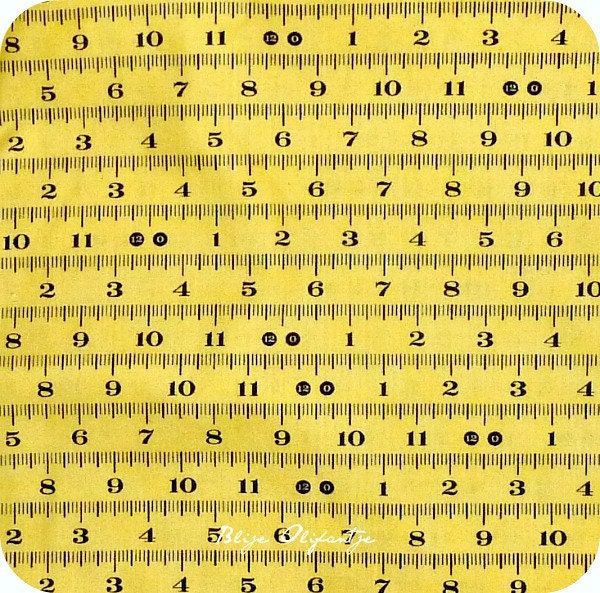 Cosmo Cricket for Andover Tailor Made Yellow Tape Measure FQ LAST