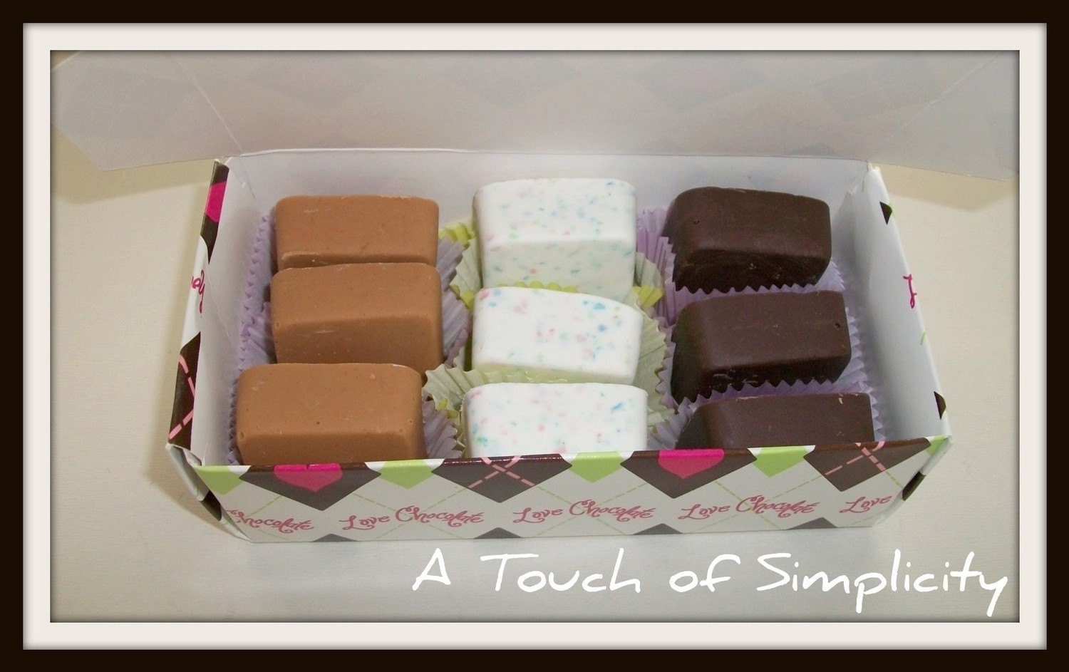 Chocolate And Peanut Butter Squares 1/2 lb. Box
