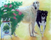 Borzois, Giclee Print