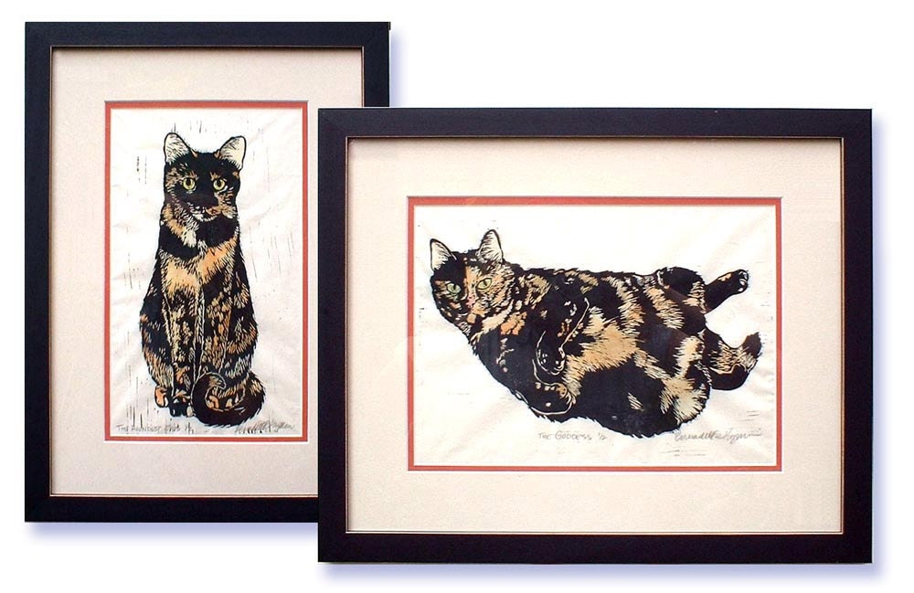The Tortie Cats Set, both The Goddess and The Roundest Eyes