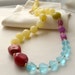 OOAK Necklace Bright Asymmetric Designer Inspired