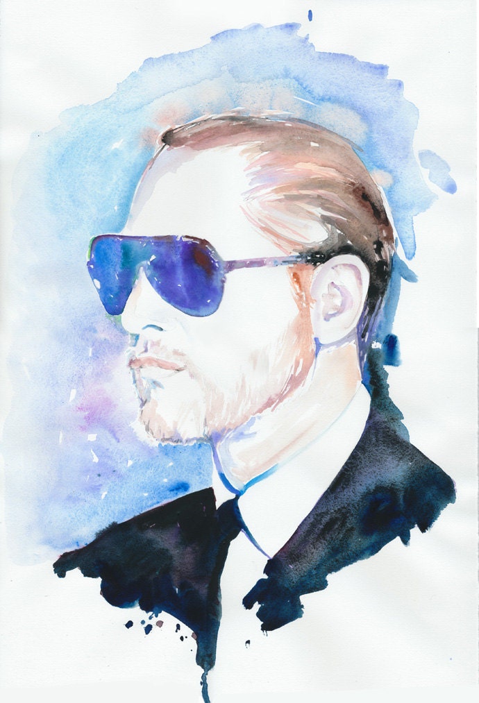 Original Watercolour Painting. Paul Newman
