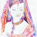 Watercolour Fashion Illustration - Indian Bride 4 Print