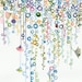 Watercolor painting, illustration - cactus string of pearls  - Garden Series