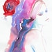 Print of Original Watercolor Fashion Illustration. Titled: Freja - Dansk Magazine