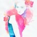 Original Watercolour Painting, Watercolor Fashion illustration. Titled: Tahitianink