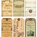 Paris Gift Tags Digital Collage Sheet Download Ephemera Printable Images INSTANT DOWNLOAD No.298