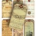Paris Gift Tags Digital Collage Sheet Download Ephemera Printable Images INSTANT DOWNLOAD No.298