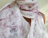 SALES 25% OFF cobweb felted scarf -white snow-
