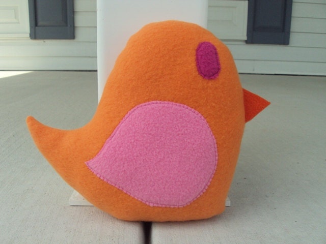 Large Plush Bird - Custom Made Bird Pillow