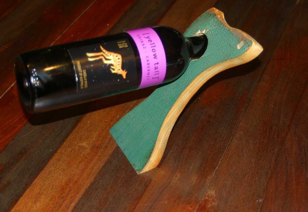 rustic wine bottle balancer